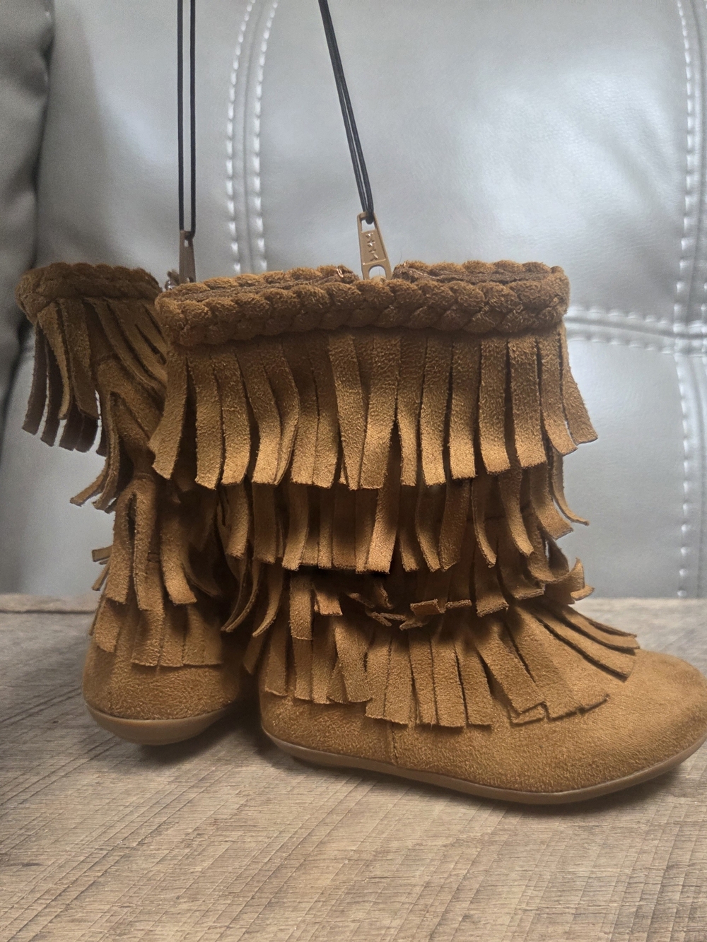 NWOB Kohl's "TED" Girls Faux Suede Boots - Pecan Tan - Size 5M Toddler ~ Bin 1E